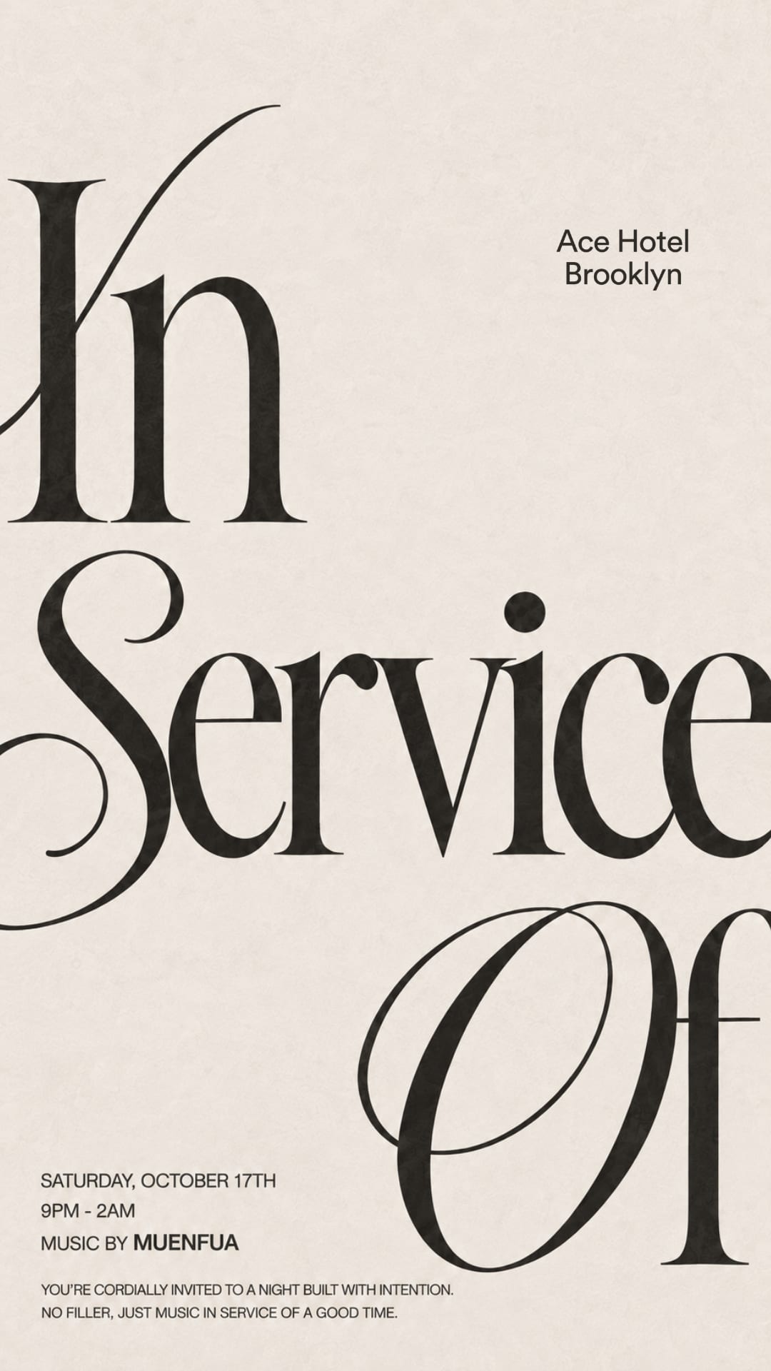 In Service Of with MUENFUA flyer