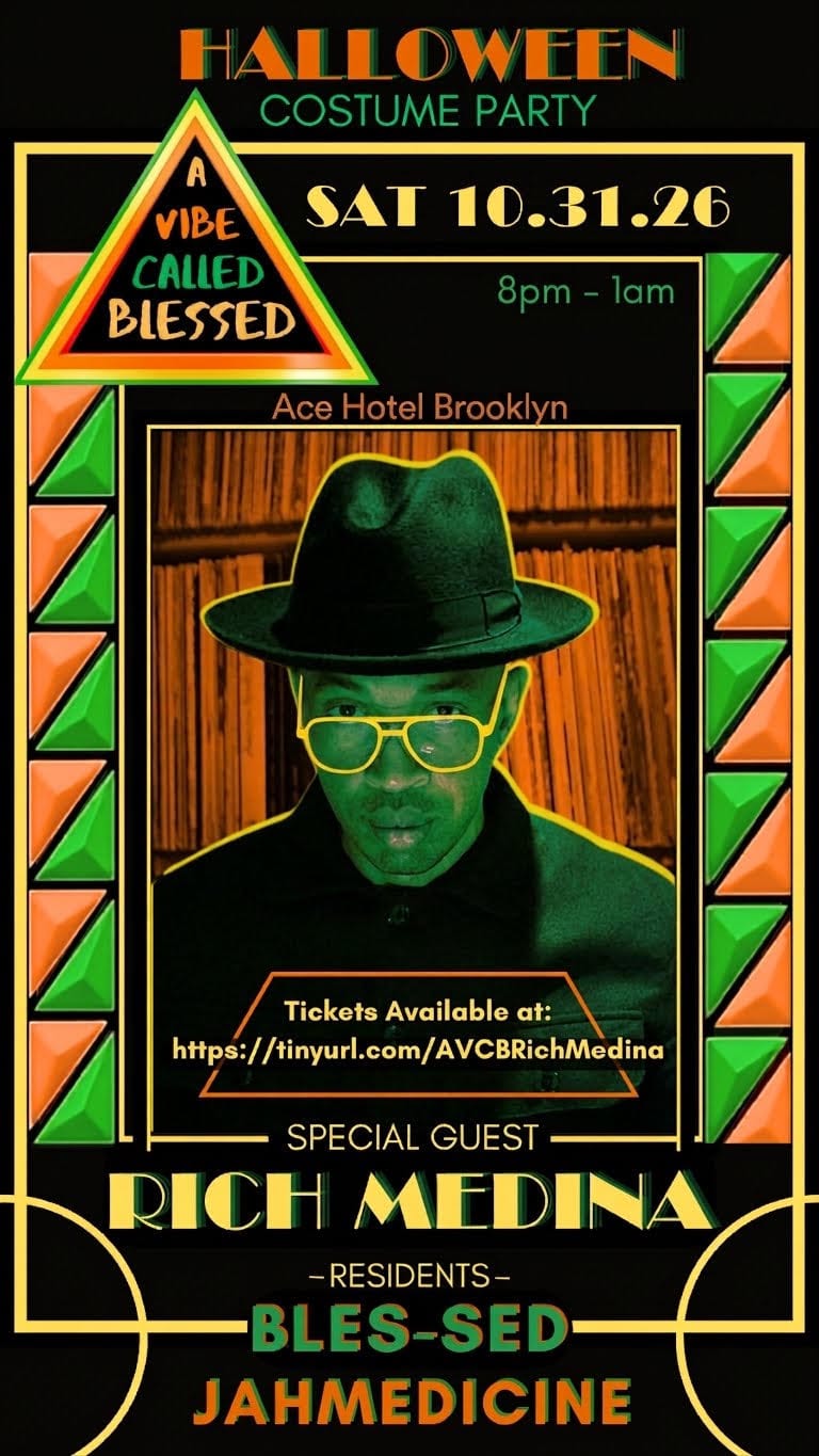A Vibe Called Blessed: Halloween Costume Party ft. Rich Medina flyer