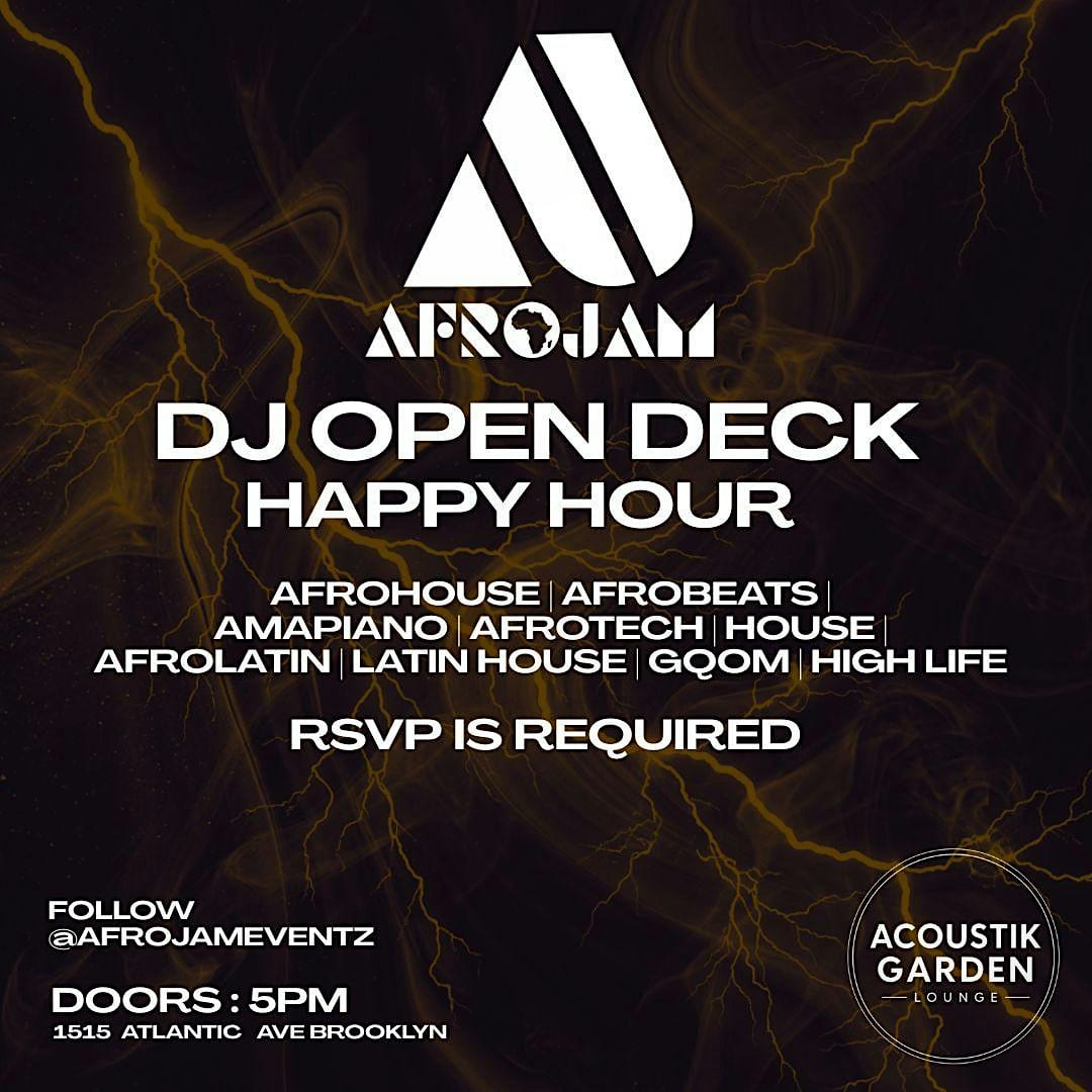 AFROJAM Open Deck Thursday flyer