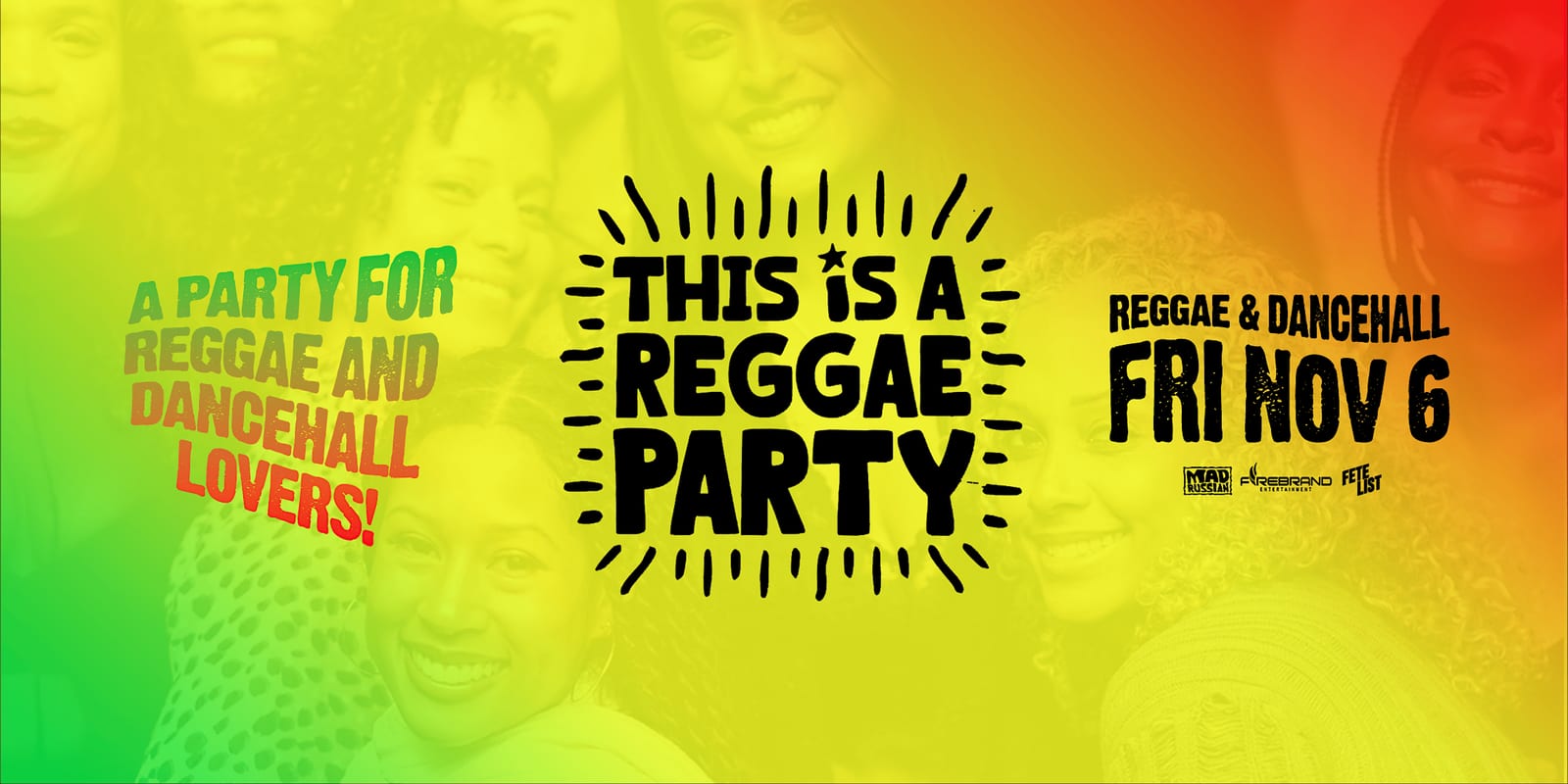 This is a REGGAE Party flyer