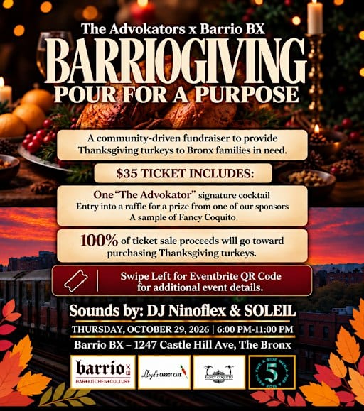Barriogiving: Pour for a Purpose flyer