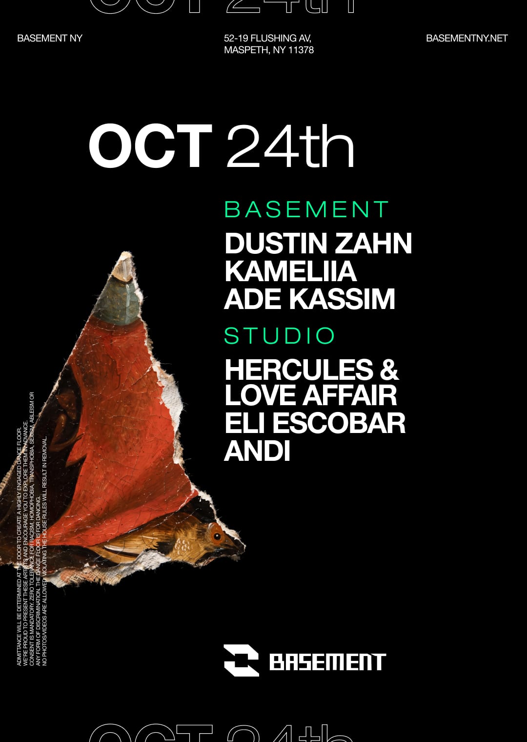 Dustin Zahn / Kameliia / Ade Kassim / Hercules & Love Affair / Eli Escobar / Andi flyer