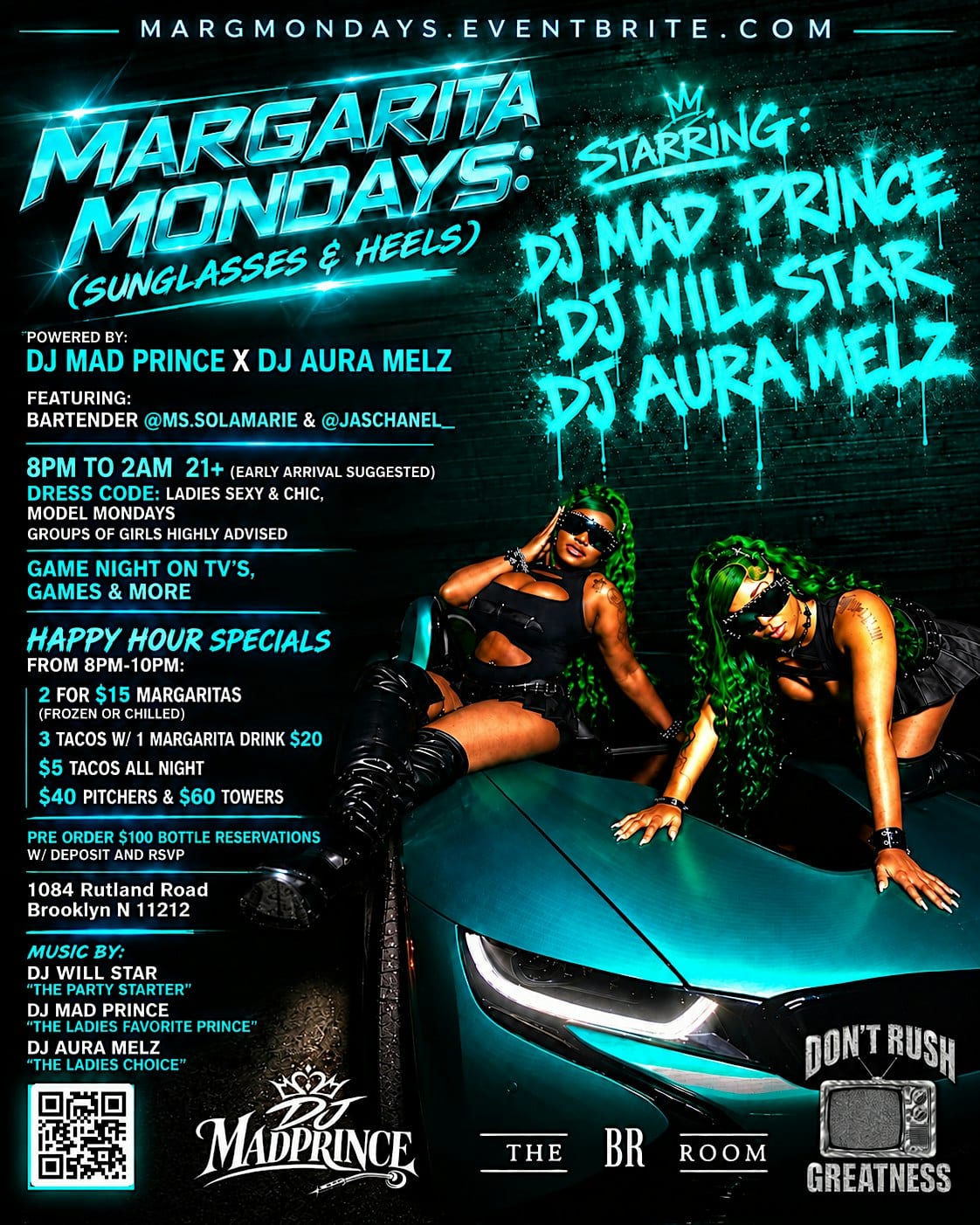 Margarita Mondays: Sunglasses vs Heels flyer