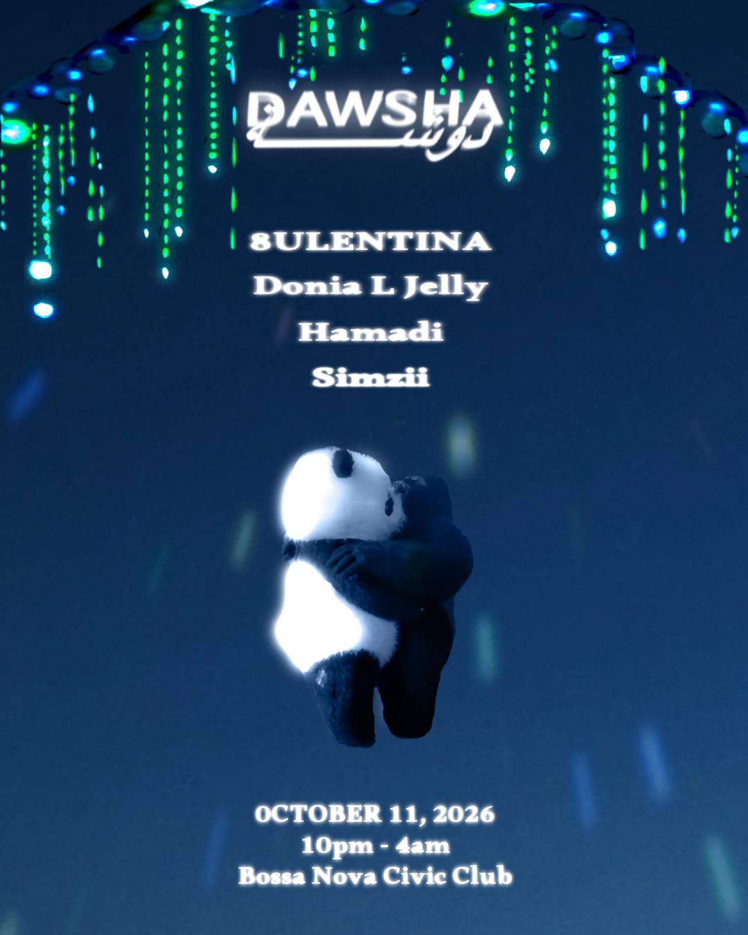 DAWSHA: 8ULENTINA, Donia L Jelly, Simzii, Hamadi flyer