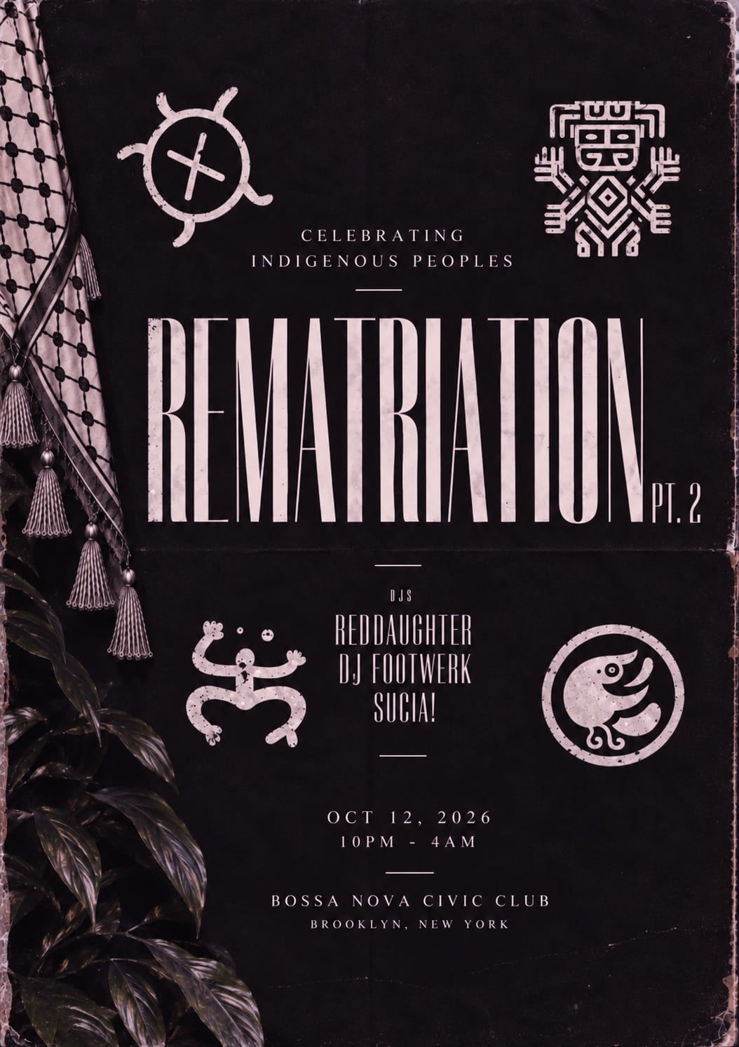 REMATRIATION PT.2 with Reddaughter, DJ Footwerk, & Sucia flyer