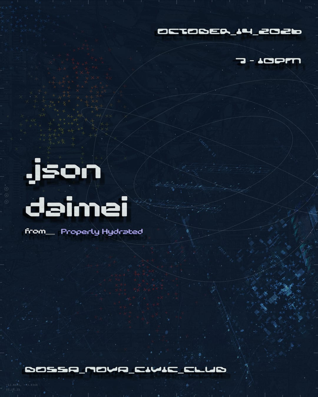 dubby/minimal happy hour // .json & daimei (jp) flyer