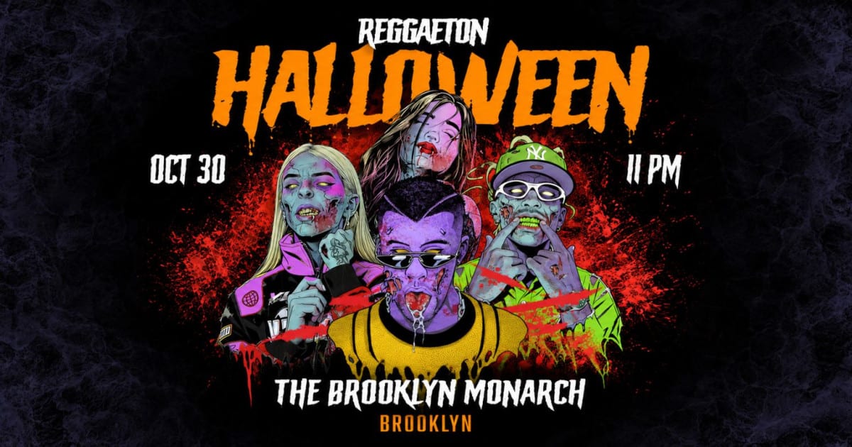 Reggaeton Halloween flyer