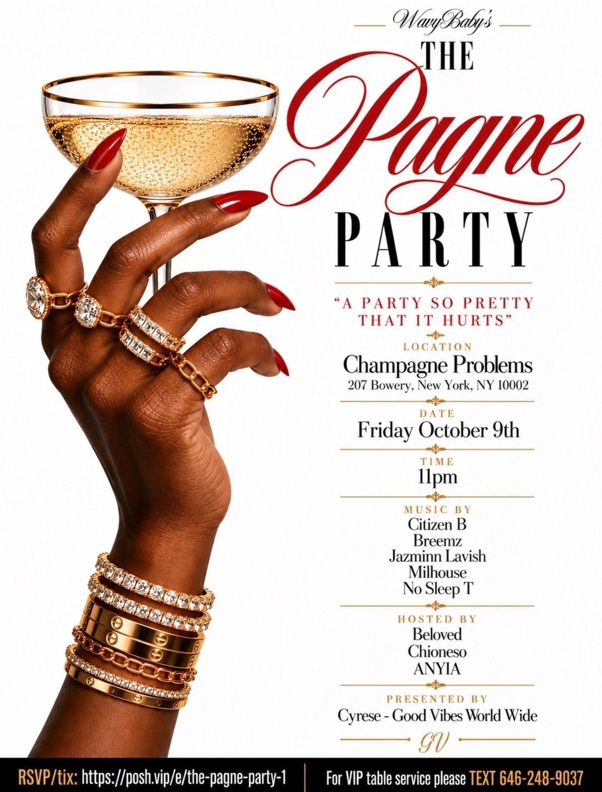 The Pagne Party flyer