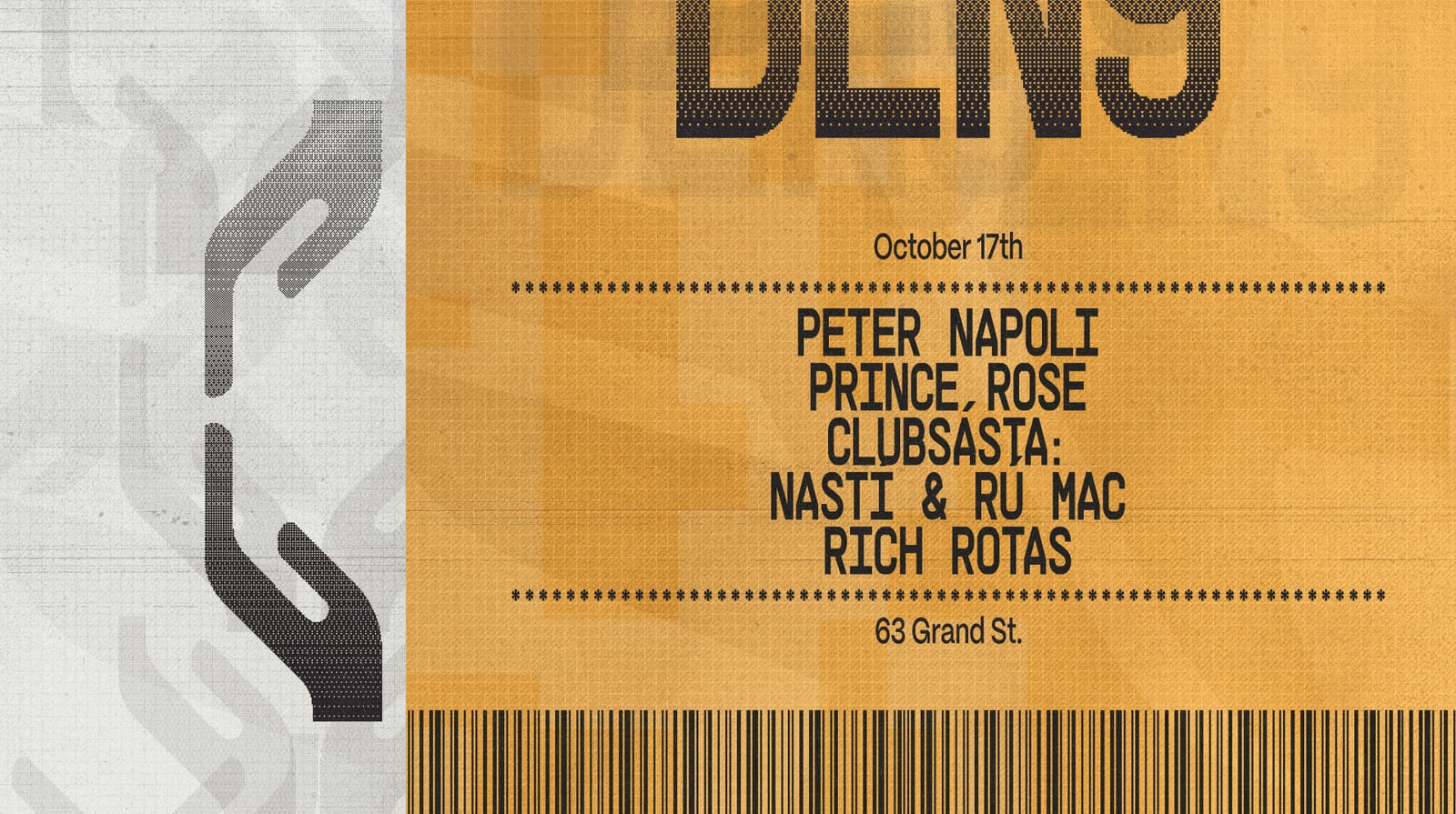 Peter Napoli, Prince Rose, Clubsásta: Nasti & Ru Mac, Rich Rotas - Dead Letter No.9 flyer