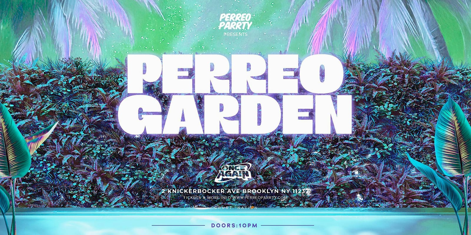 PERREO GARDEN - Latin & Reggaeton Brooklyn Dance Party NYC flyer