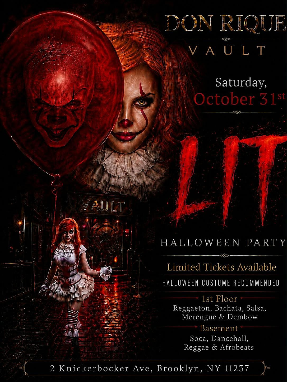Vault Halloween Party flyer