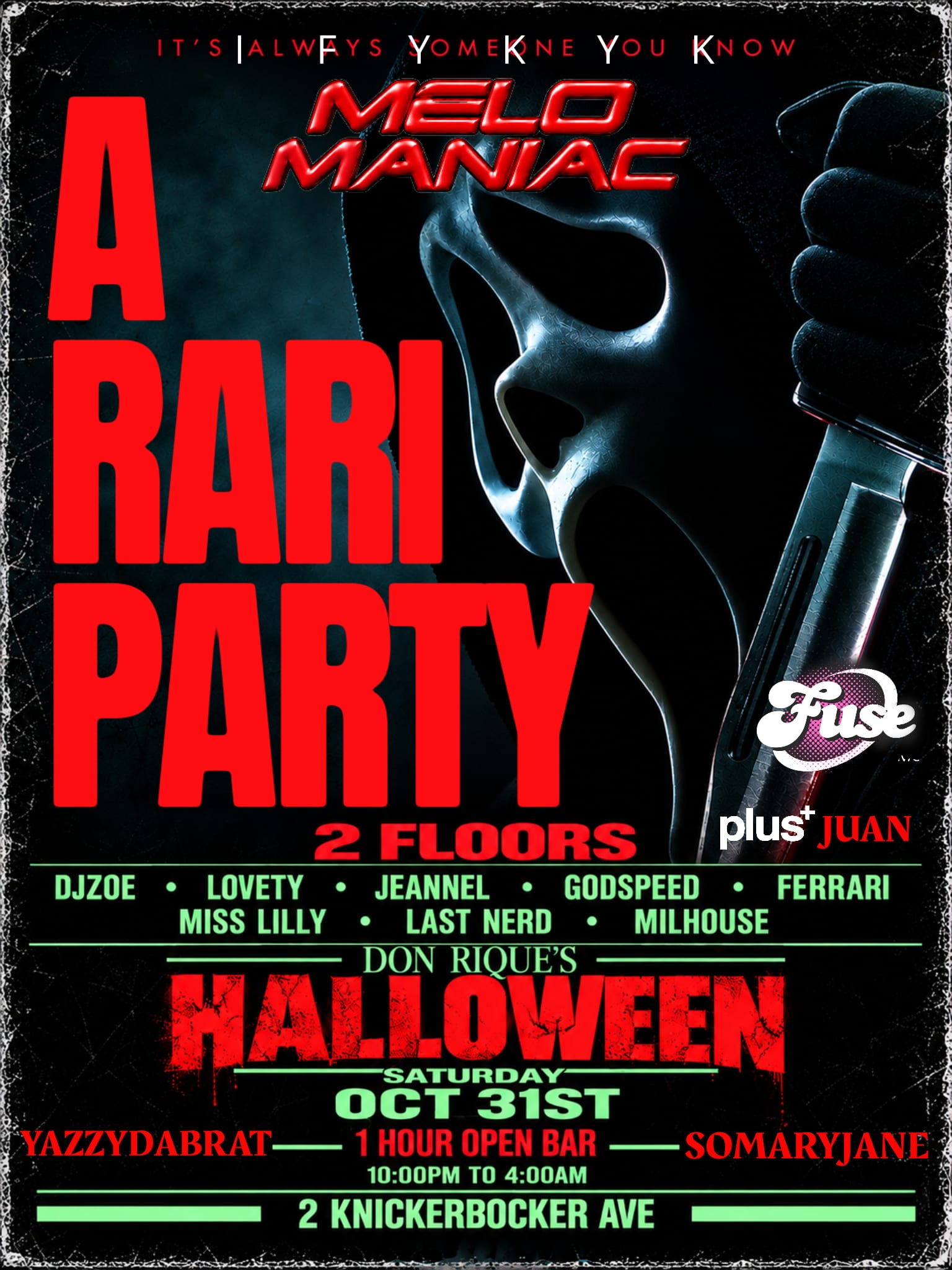 ARARIPARTY x Melomaniac: Halloween flyer