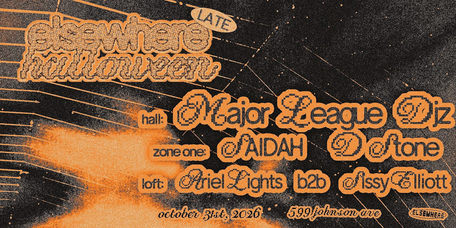 Elsewhere Halloween: Major League DJz, SAIDAH, D Stone + more flyer