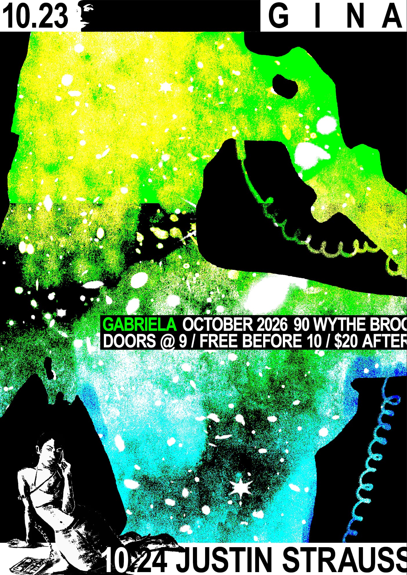 G I N A // All Night Long flyer