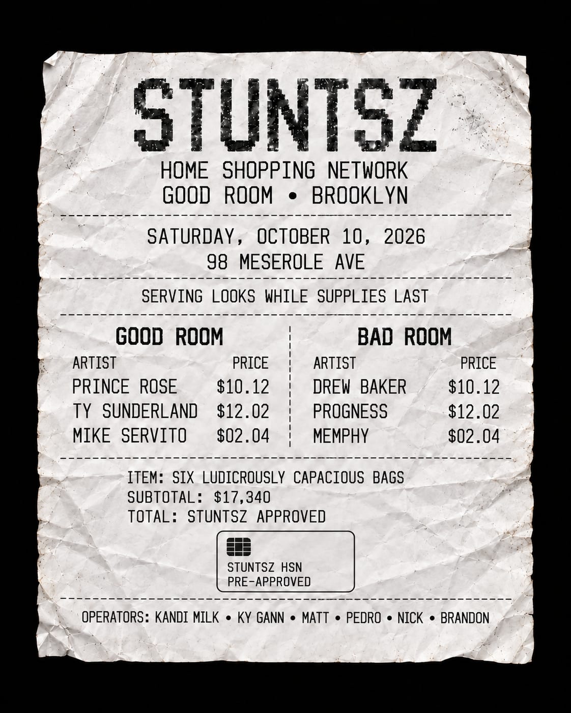 STUNTSZ: HOME SHOPPING NETWORK flyer