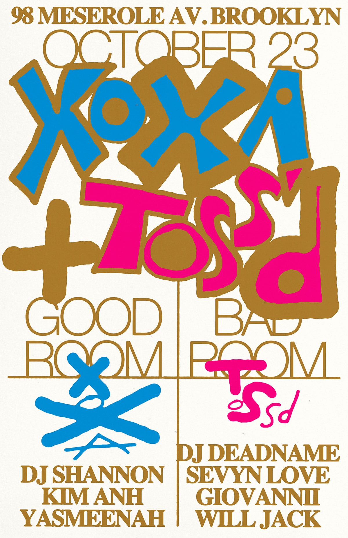 XOXA + TOSSD flyer