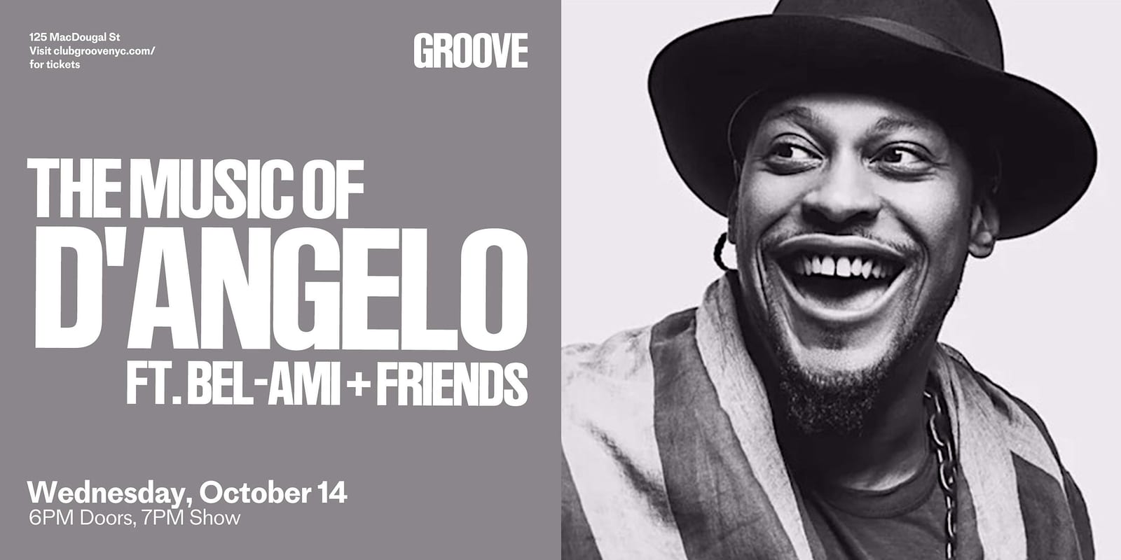 The Music of D'Angelo ft Bel-Ami flyer