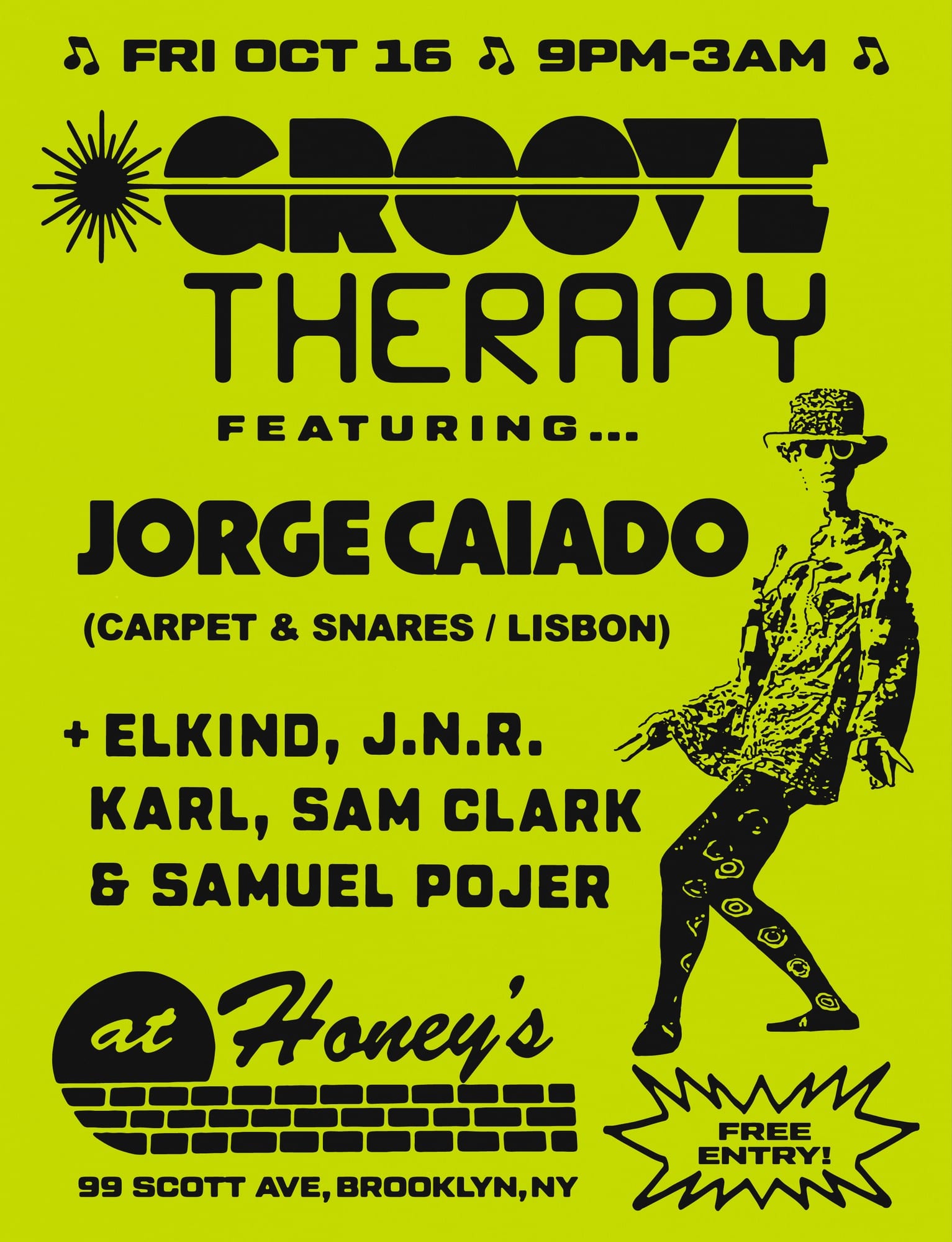 Groove Therapy presents Jorge Caiado (Carpet & Snares / Lisbon) flyer