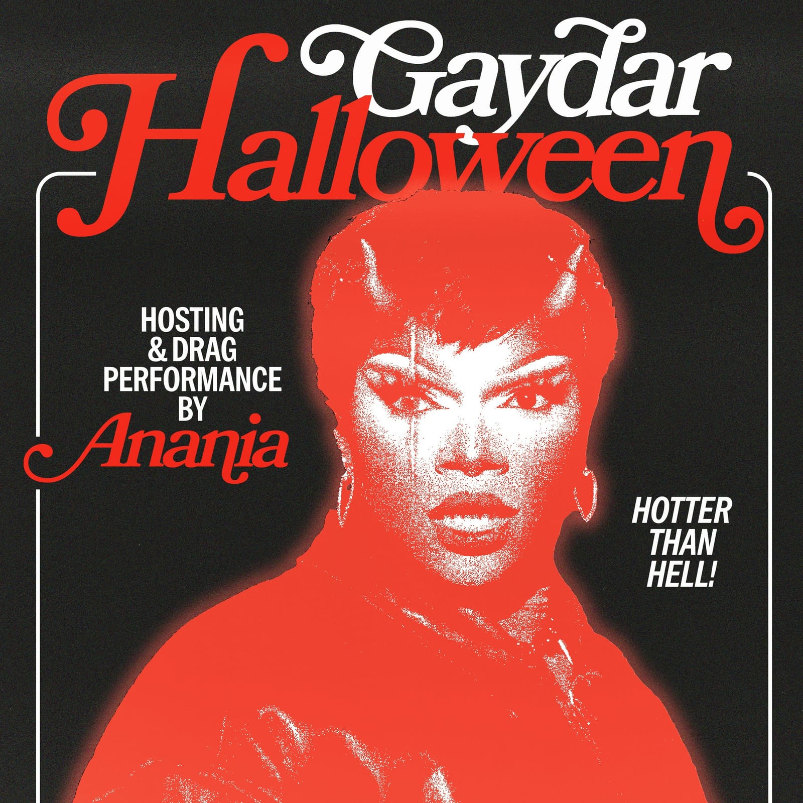Gaydar Halloween flyer