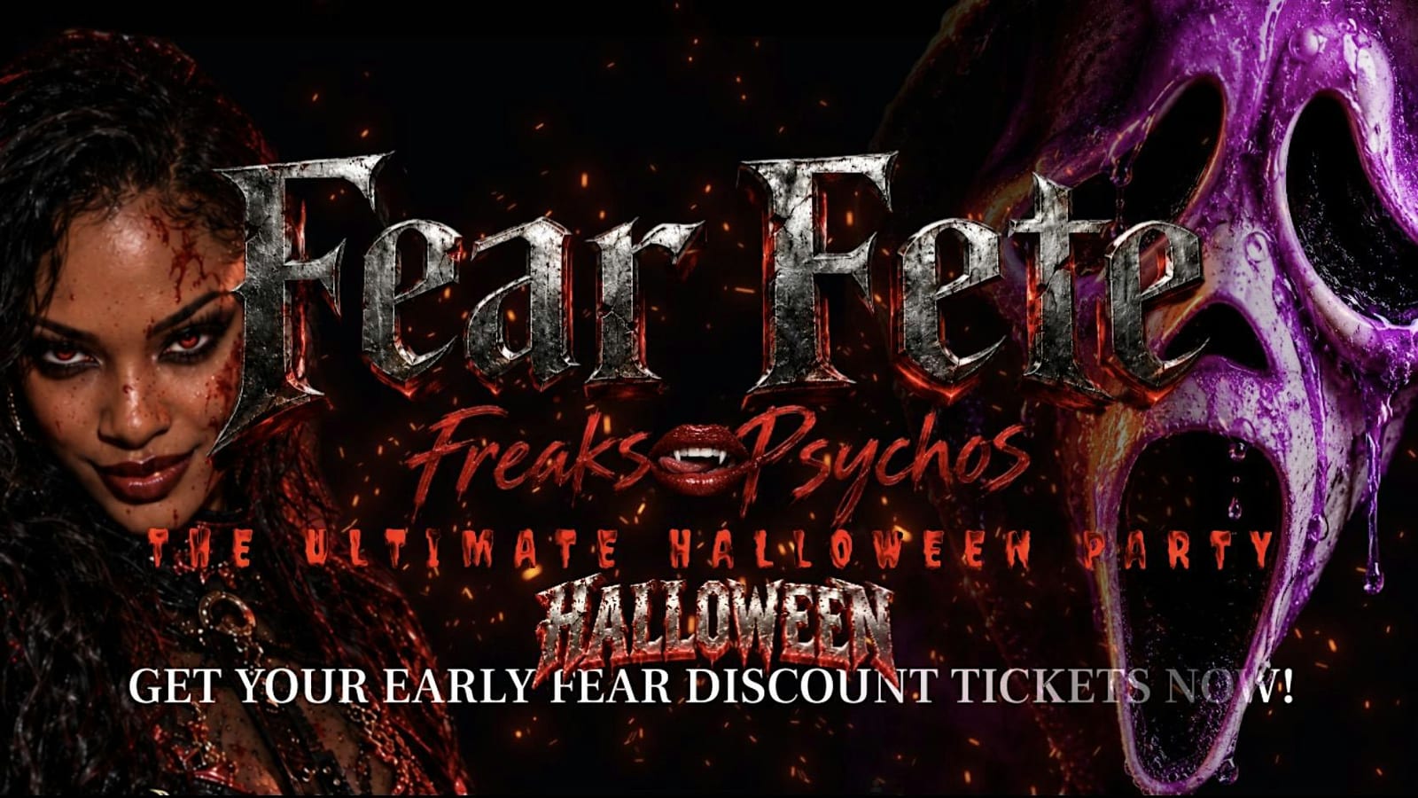 FEAR FETE: Freaks & Psychos Halloween Party flyer