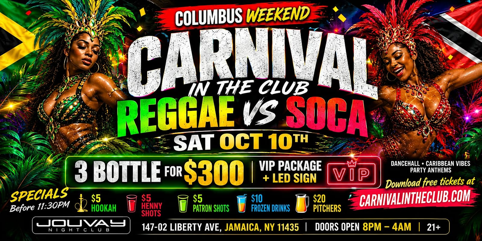 Carnival in the Club (Columbus Weekend) flyer
