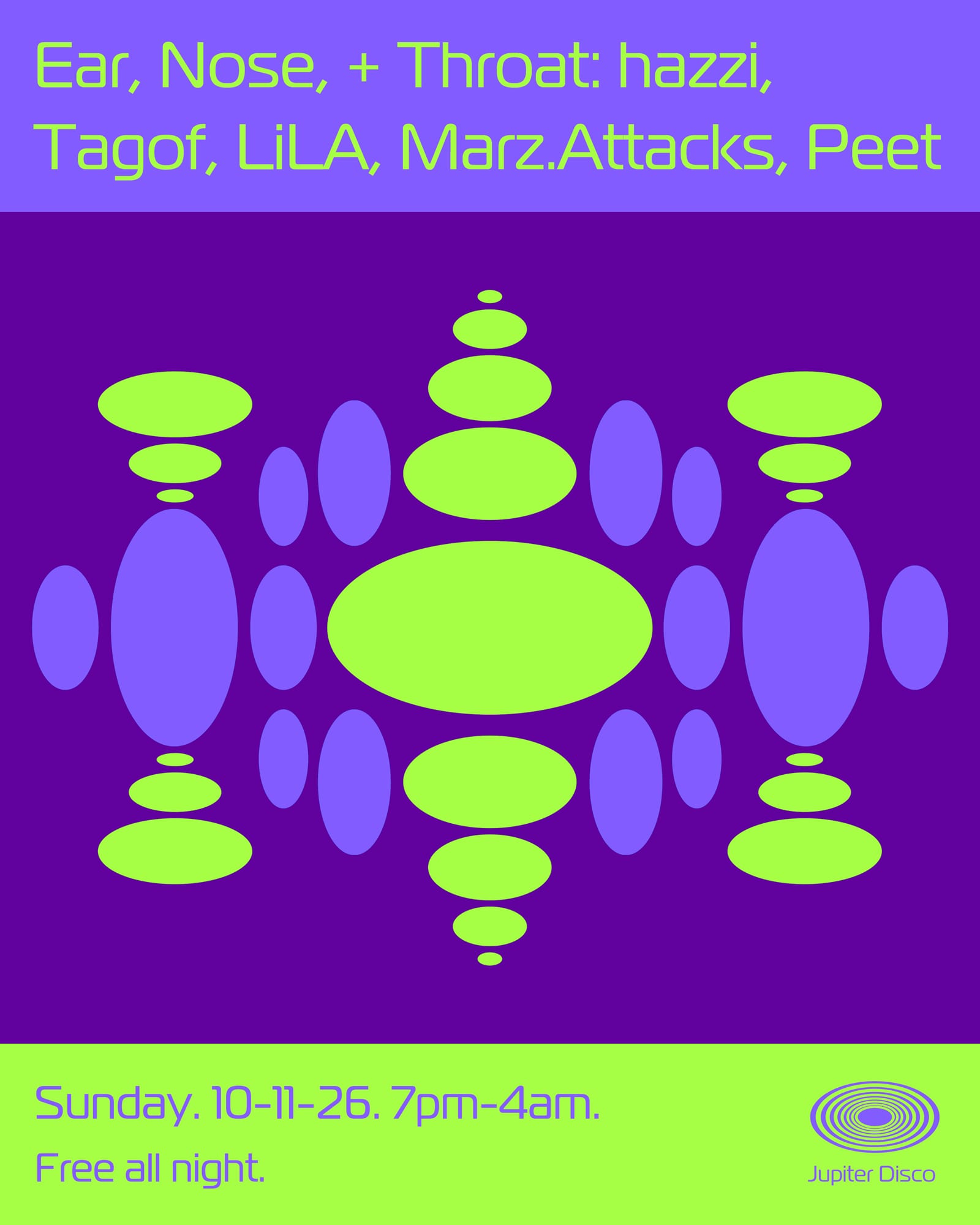 Ear, Nose, & Throat: hazzi, Tagof, Lila, Marz.Attacks, PEET flyer
