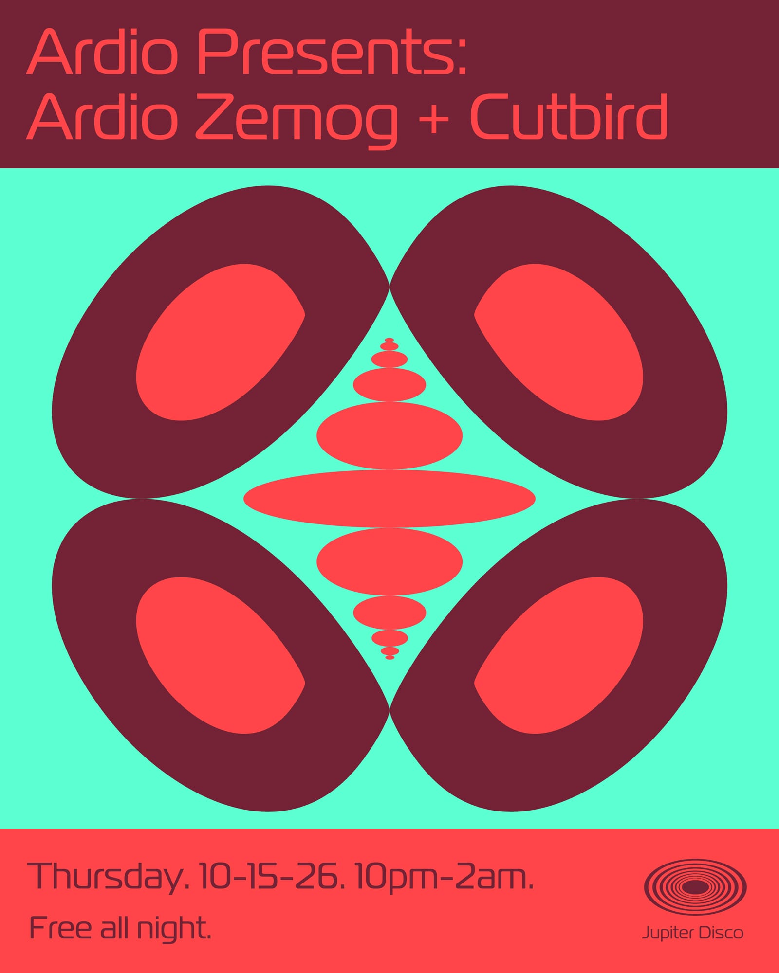 Ardio presents: Ardio + Cutbird flyer