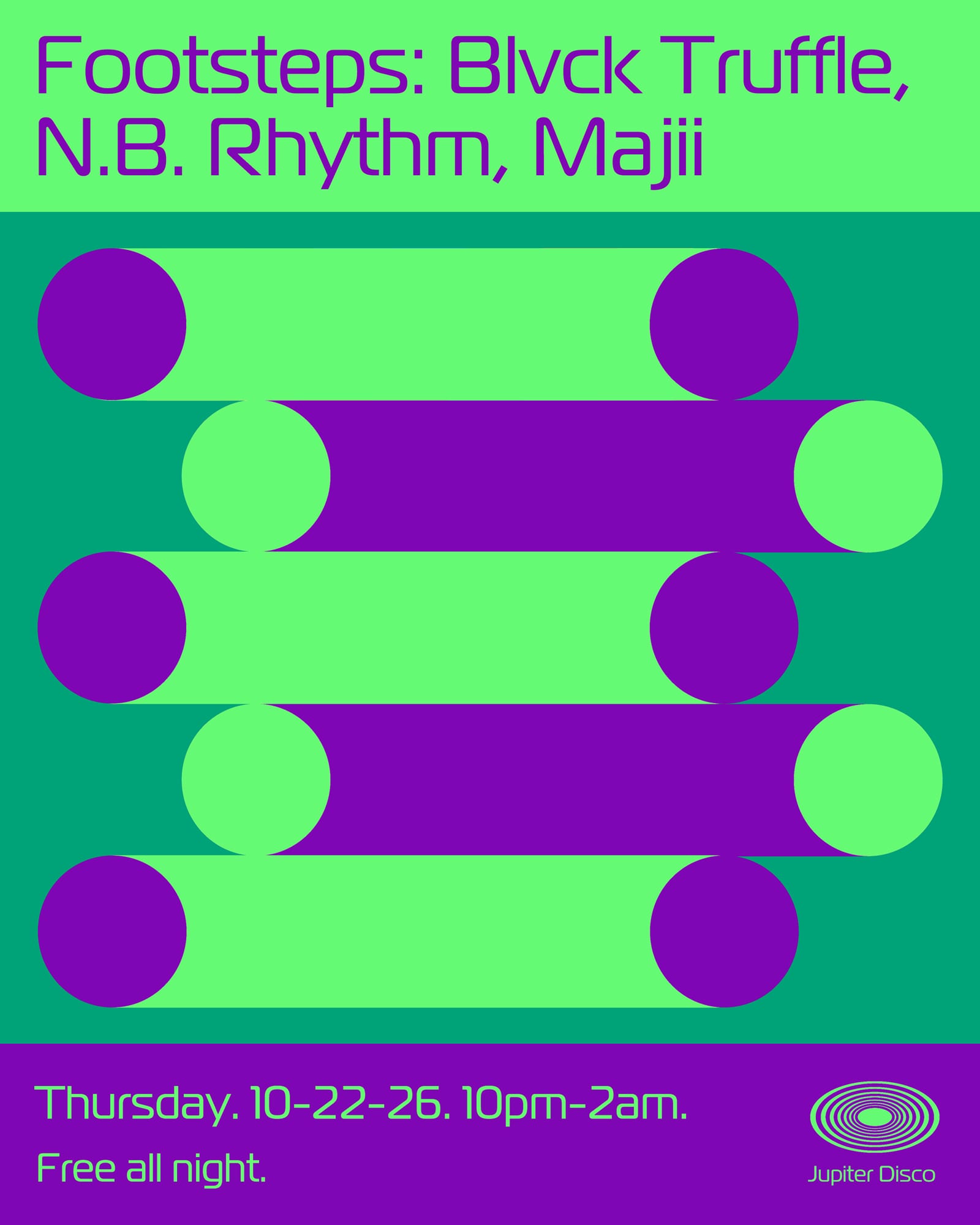 Footsteps: Blvck Truffle, N.B Rhythm, Majii flyer