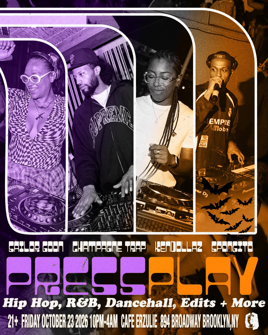 Press Play flyer