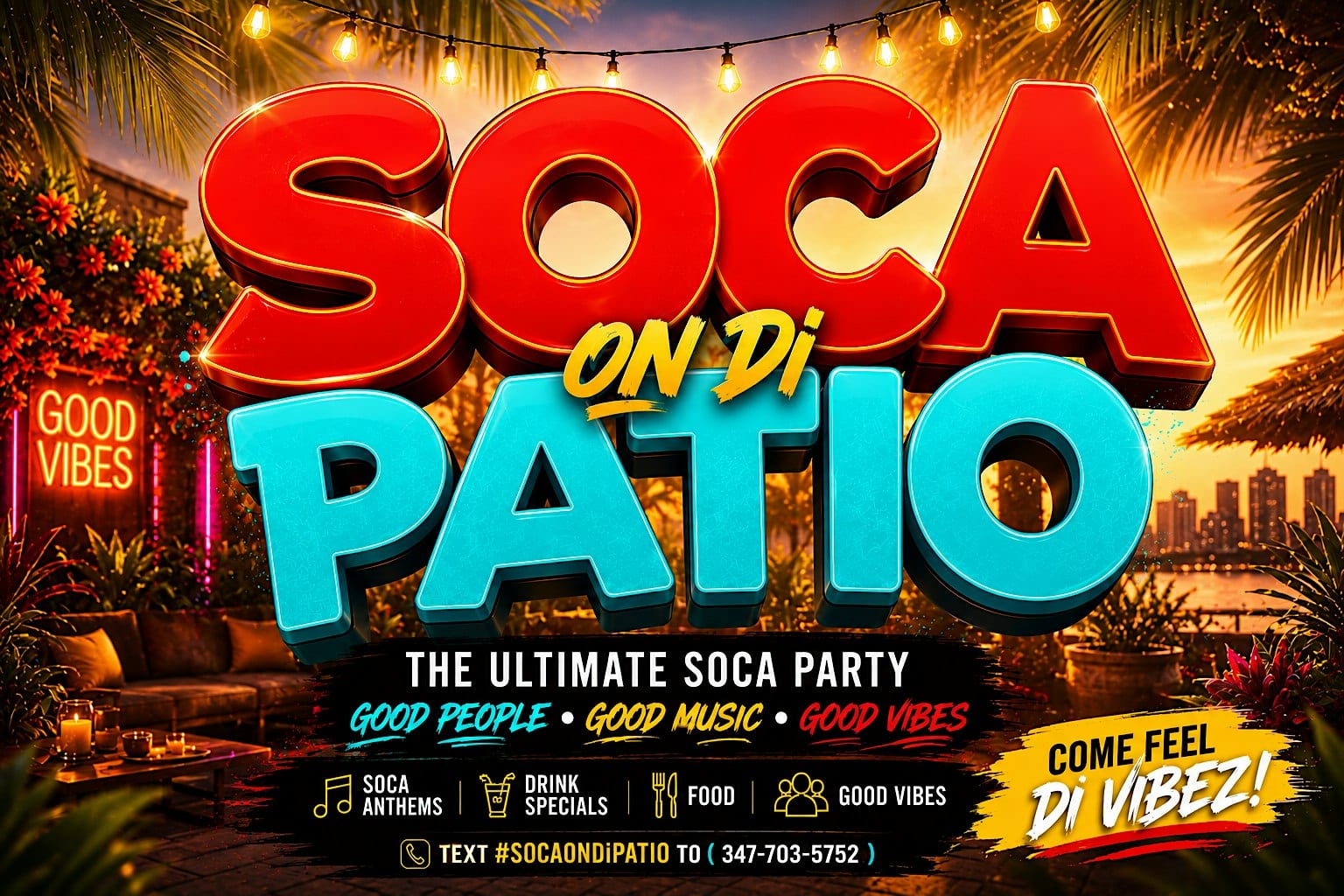Soca on Di Patio  (The Sexiest Soca Party in Queens ) flyer