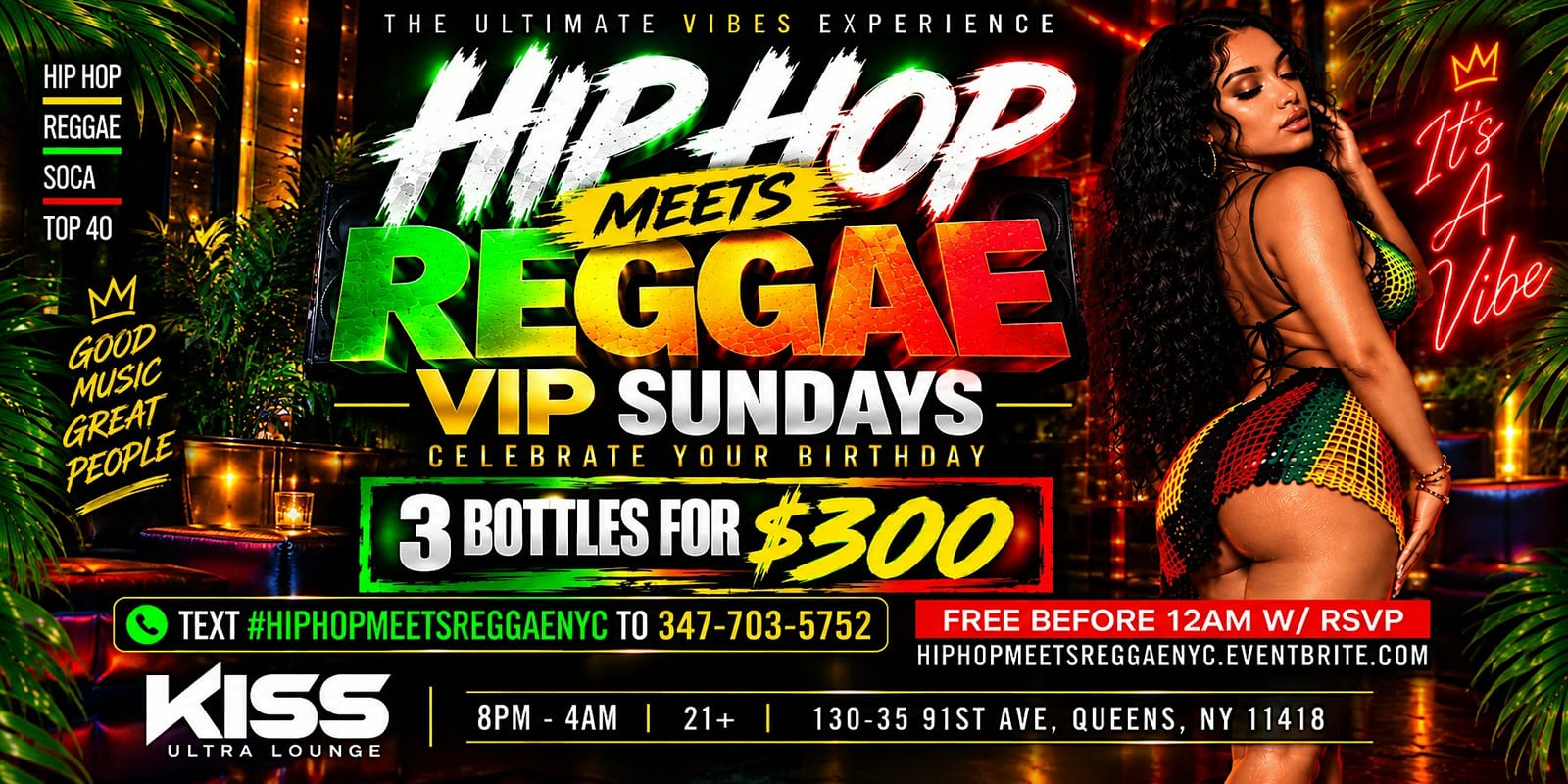 VIP Sundays: Hip Hop Meets Reggae flyer