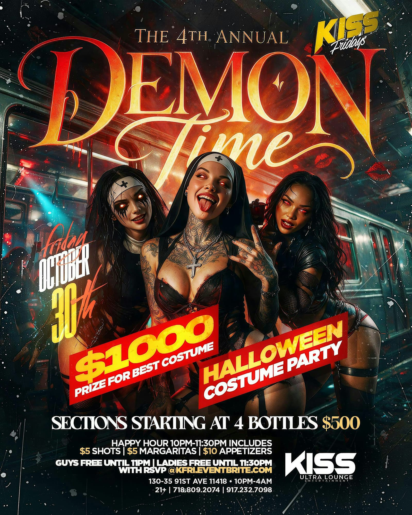 4th Annual Demon Time Halloween Party flyer