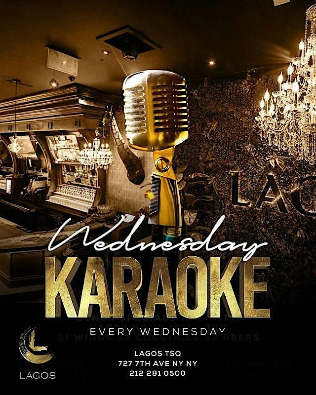 Karaoke Wednesdays at Lagos flyer