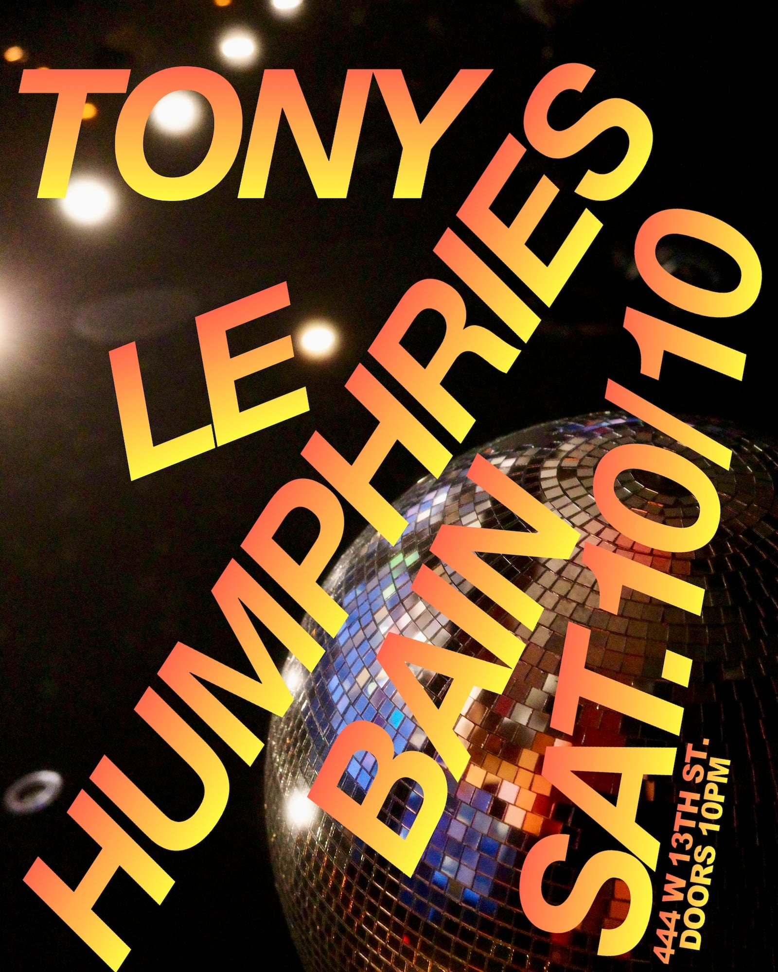 Tony Humphries' RESIDENCY flyer
