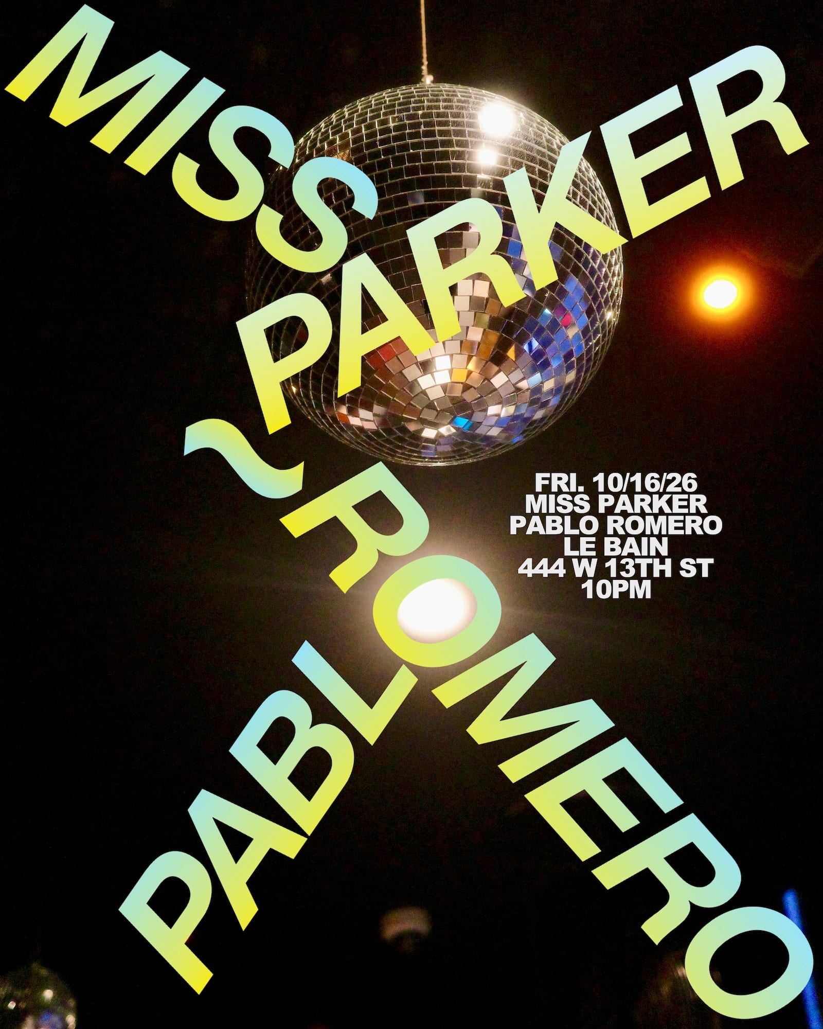 Miss Parker & Pablo Romero flyer