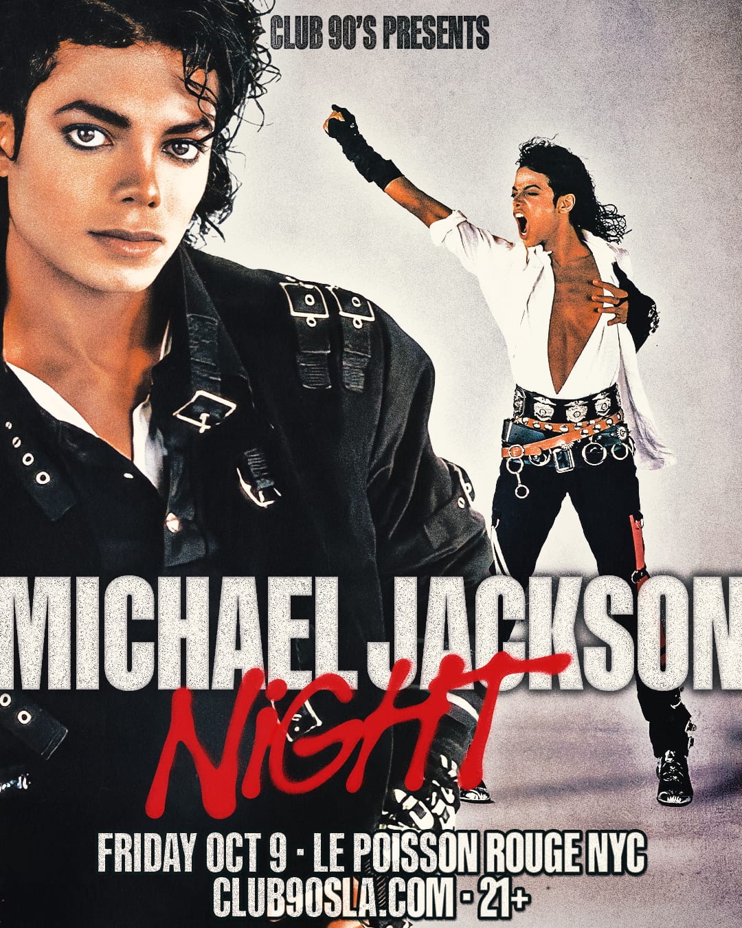 Club 90's: Michael Jackson Night flyer