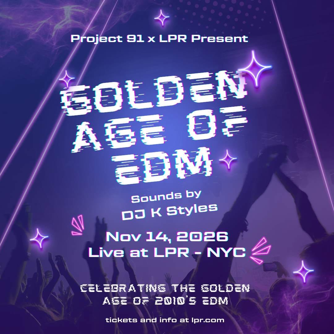 The Golden Age of EDM Party flyer