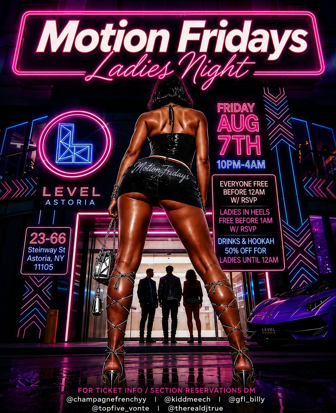MOTION FRIDAYS @ LEVEL ASTORIA flyer