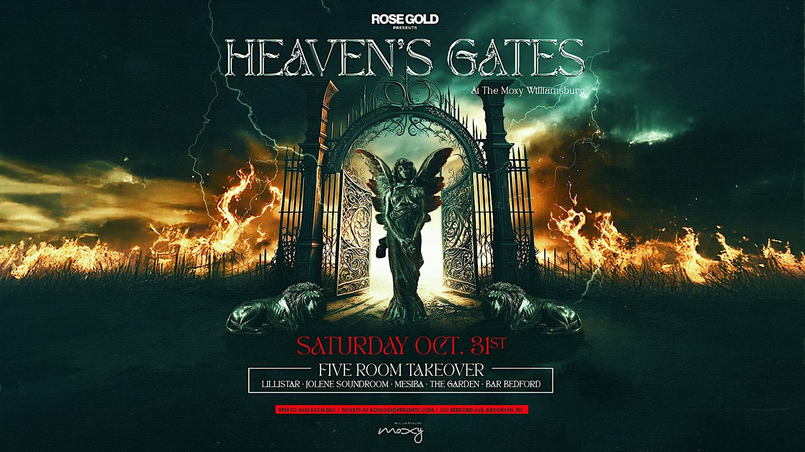Moxy Williamsburg Halloween Party: Angels After Dark flyer