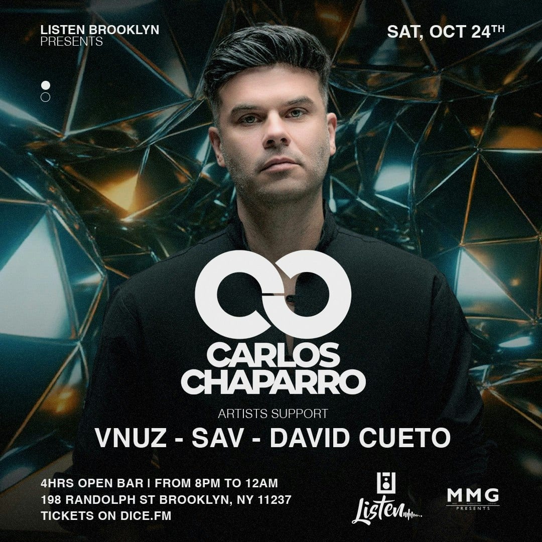 Carlos Chaparro with Vnuz, Sav, David Cueto flyer
