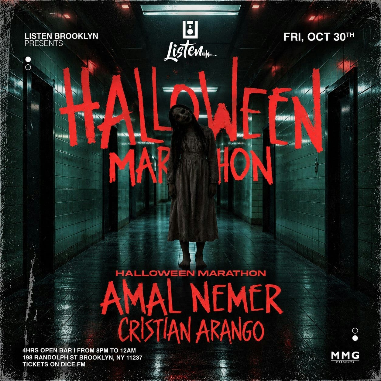 Halloween Marathon: Amal Nemer & Cristian Arango flyer