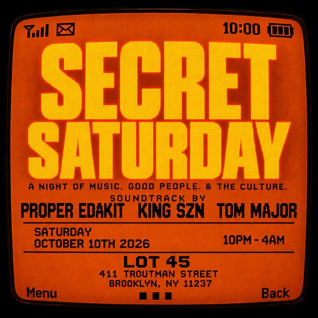 Secret Saturday flyer