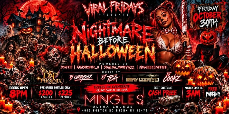 Viral Fridays: Nightmare Before Halloween flyer