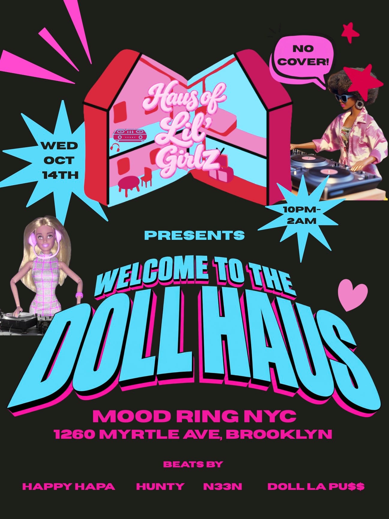 Haus of Lil Girlz presents Welcome to the Dollhaus flyer