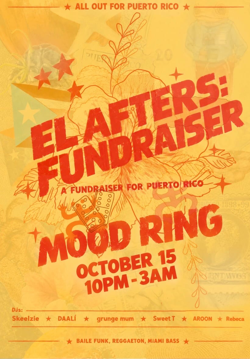 EL AFTERS: A FUNDRAISER FOR PUERTO RICO flyer