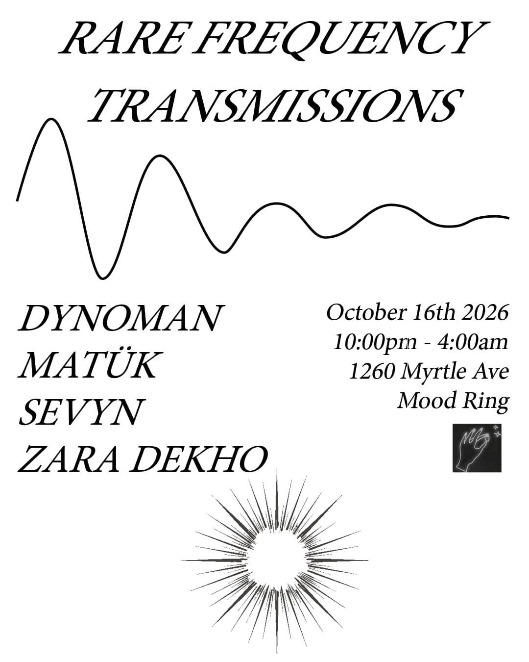 Rare Frequency Transmissions flyer