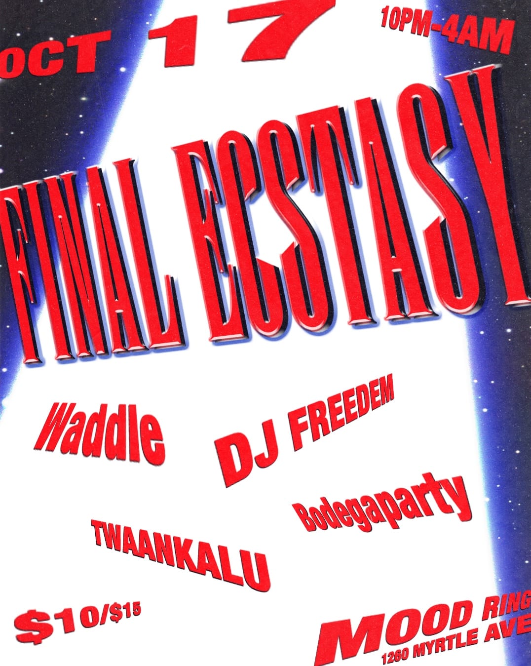 FINAL ECSTASY flyer