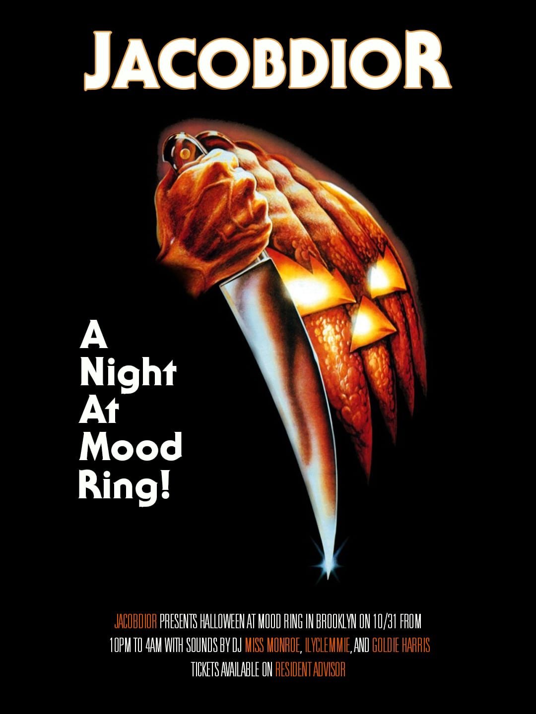 JACOBDIOR PRESENTS HALLOWEEN flyer