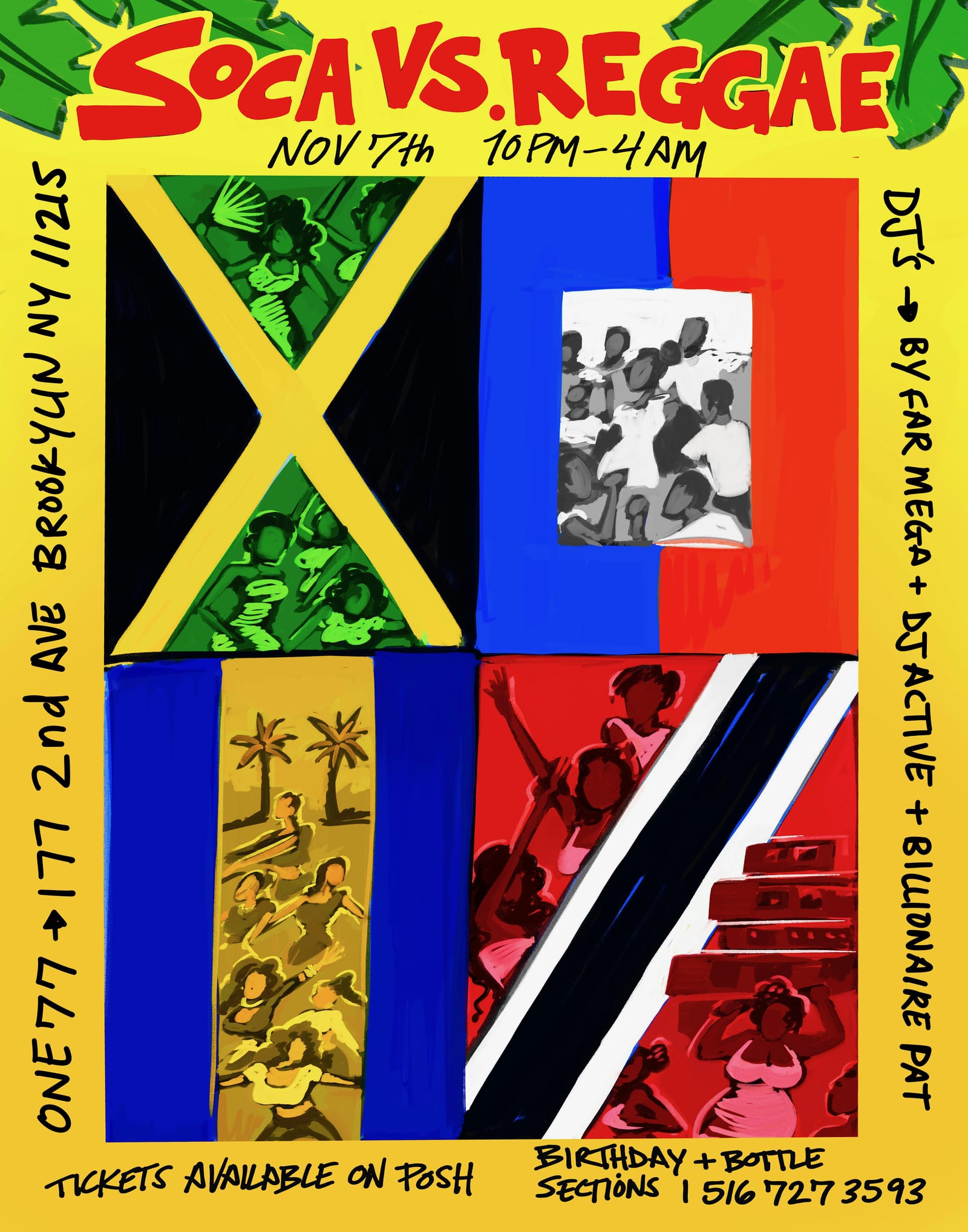 Soca vs Reggae flyer