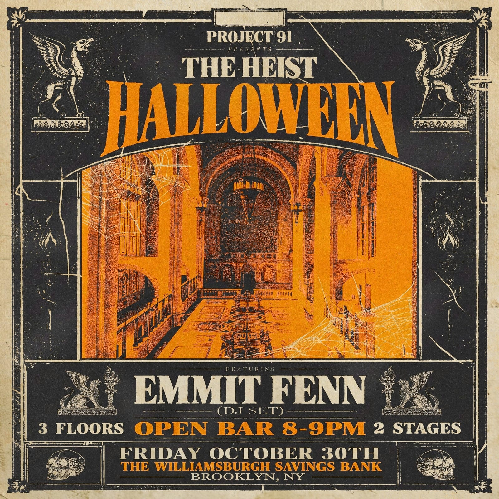 The Heist: Old Savings Bank Halloween ft. Emmit Fenn flyer